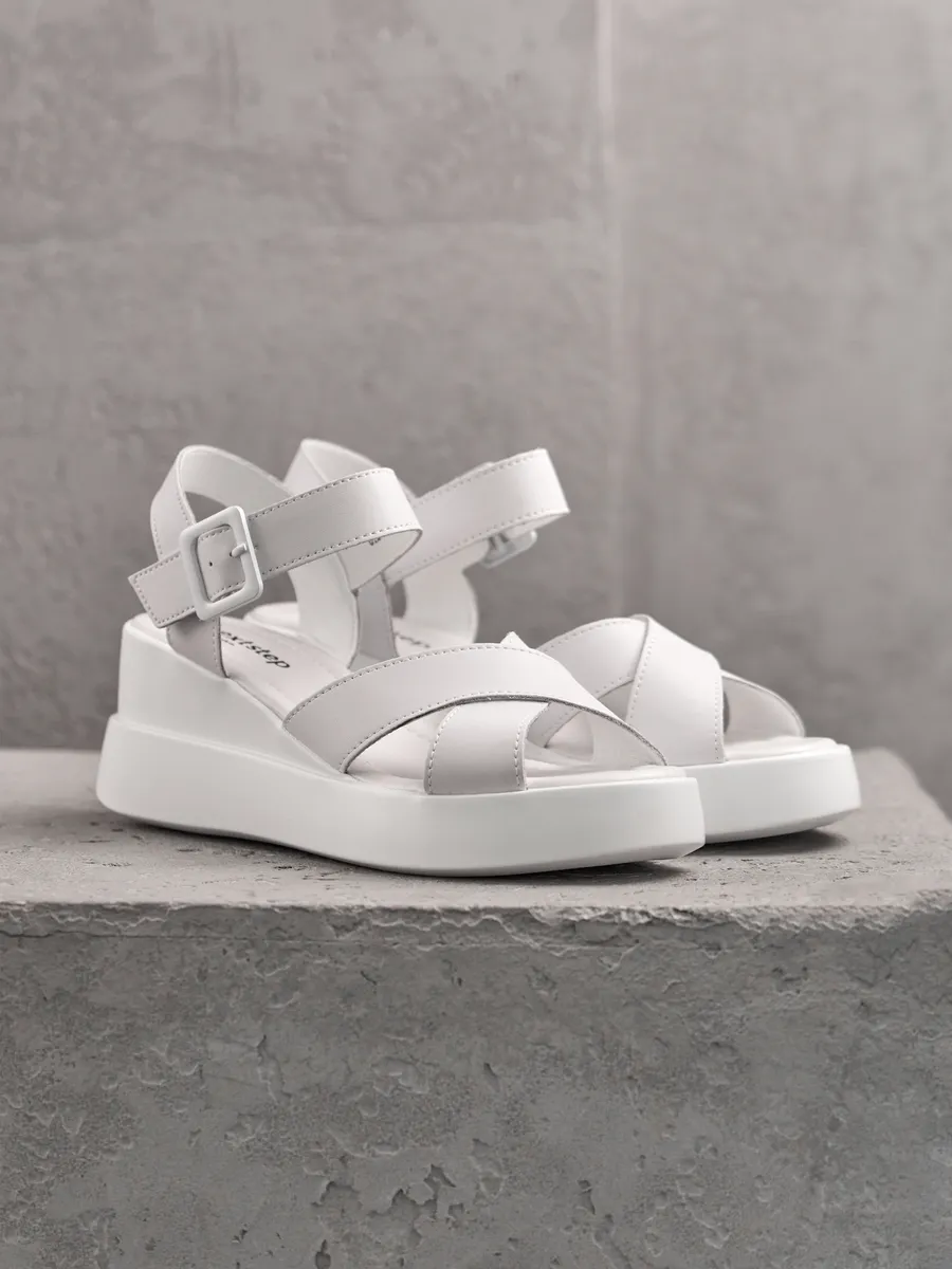 Босоножки женские летние натуральная кожа на платформе UTL-22142-1B-SP