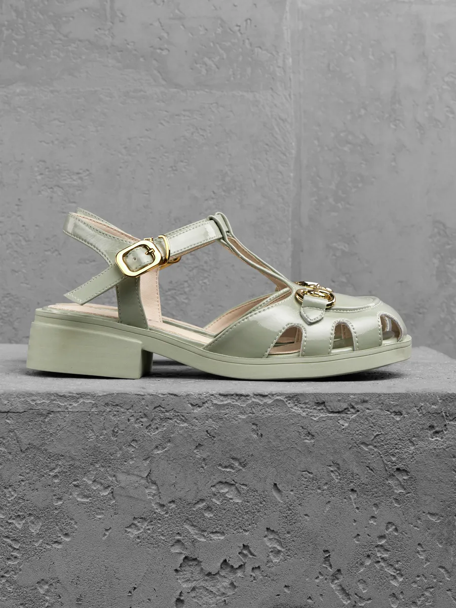 Босоножки женские летние натуральная кожа лаковые 31V20-9-013