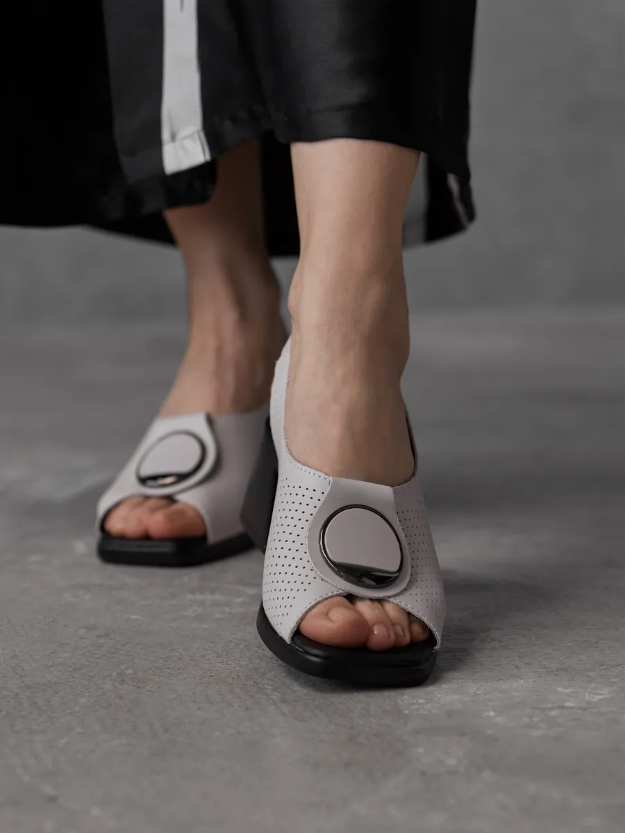 Босоножки слингбэки женские летние натуральная кожа 31F5-36-021