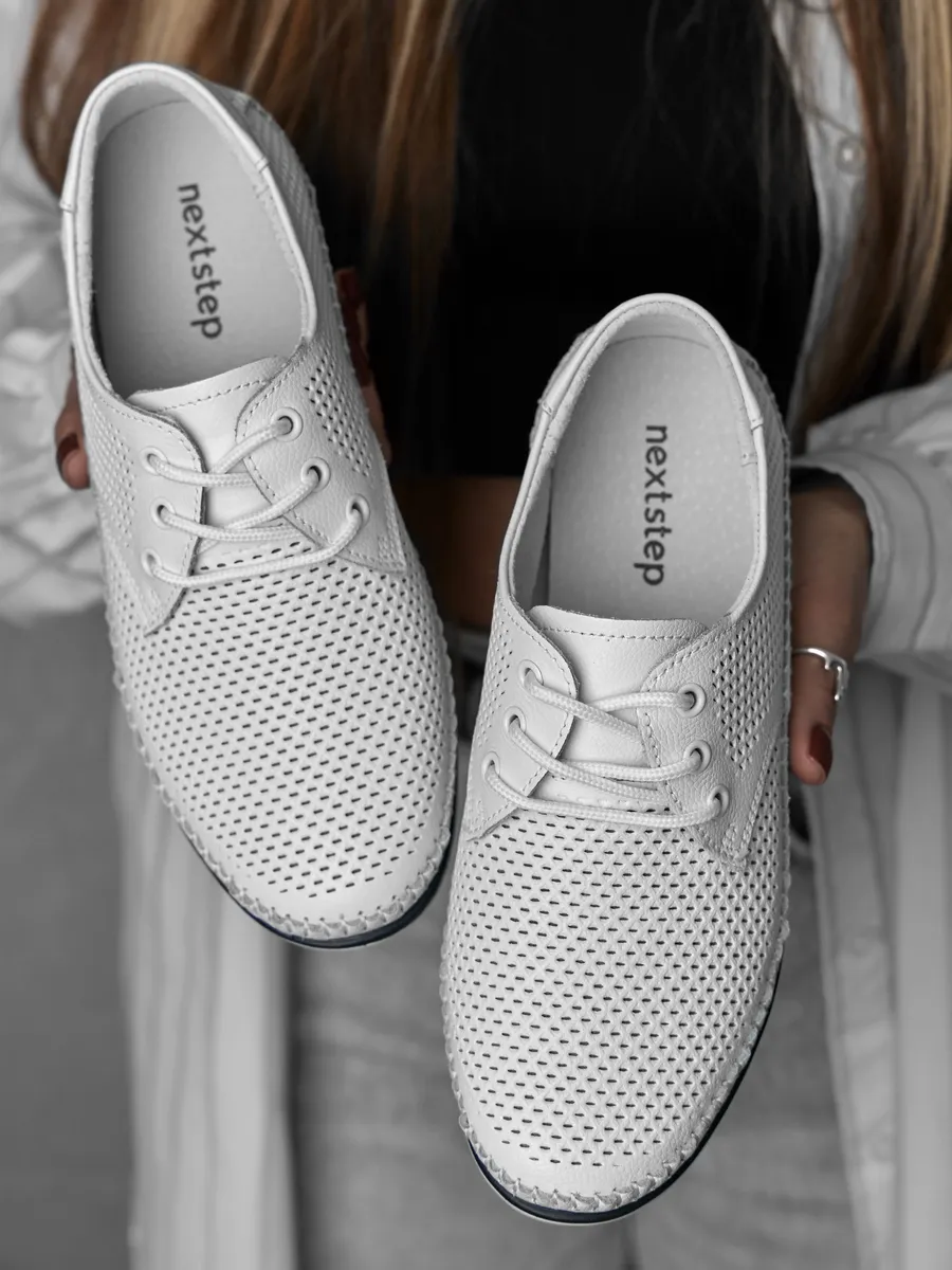 Мокасины женские летние натуральная кожа дышащие 41-TPY4-25-112