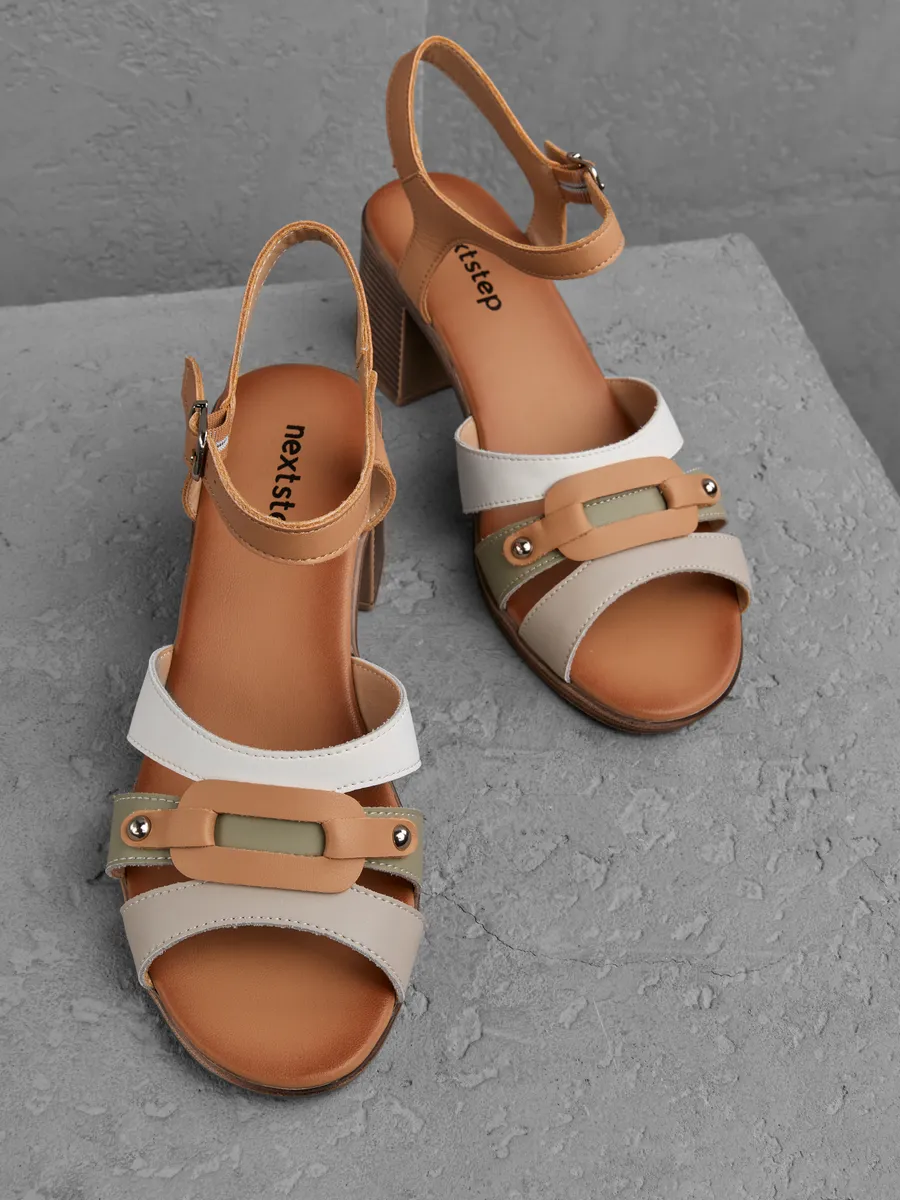 Босоножки женские летние на низком каблуке 51-BME27-54-106