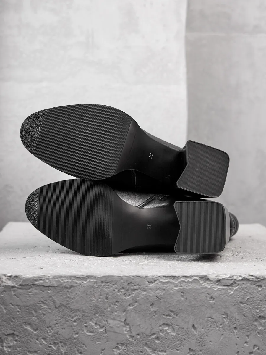 Ботильоны женские демисезонные натуральная кожа на каблуке 51-DBA9-8-101