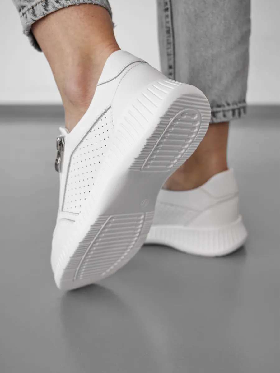 Кроссовки женские летние белые на платформе дышащие RN160-013