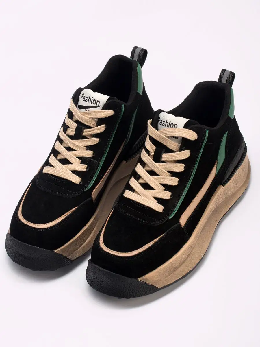 Кроссовки женские натуральная замша осенние на платформе AS50523-1