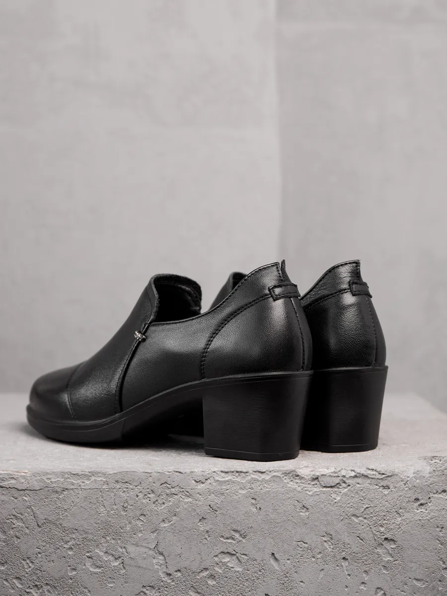 Туфли женские натуральная кожа осенние на каблуке CV006-180