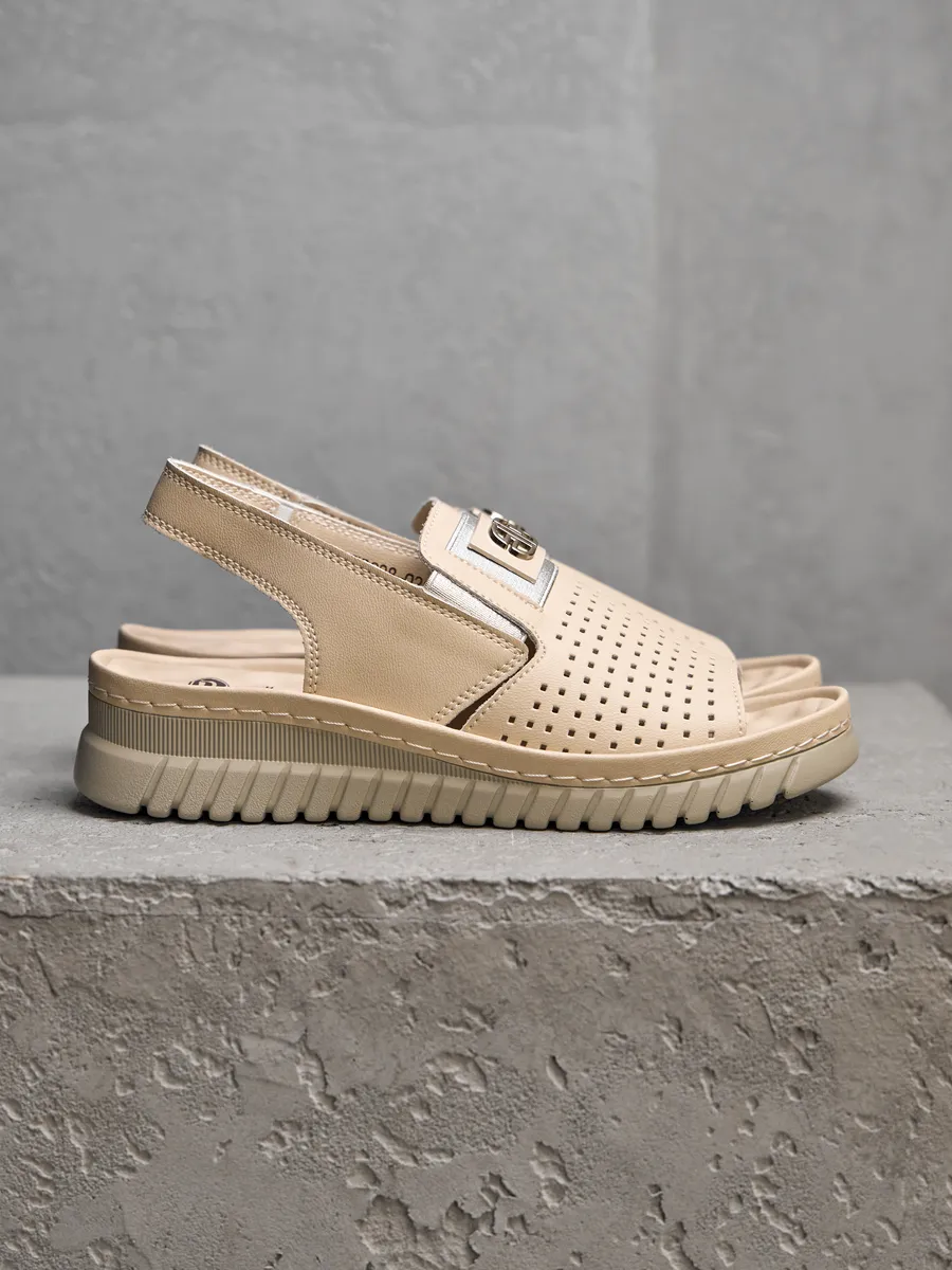 Босоножки женские летние без каблука натуральная кожа FB298-021k