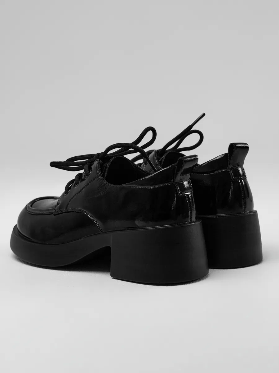 Туфли женские осенние на низком каблуке натуральная кожа 25-TZU9-6-501