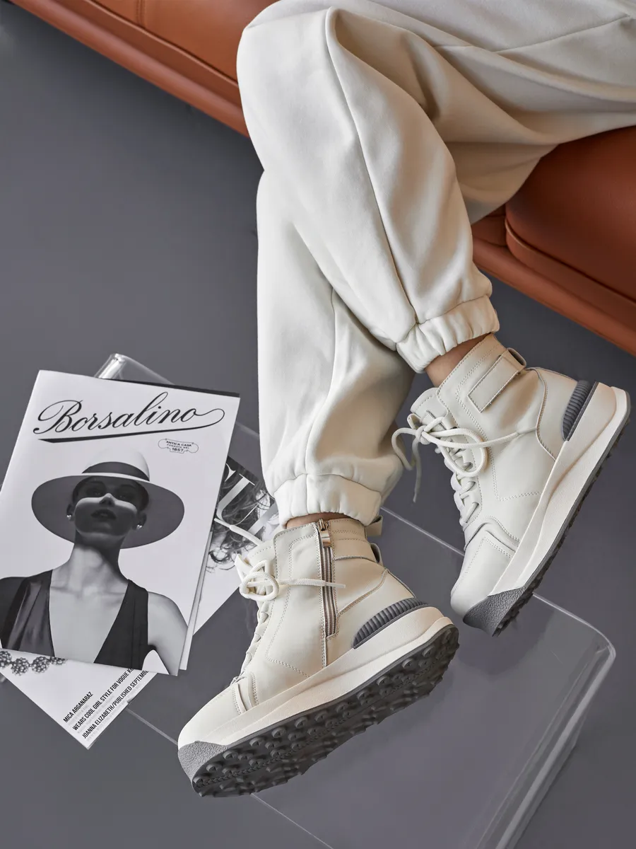 Ботинки женские зимние натуральная кожа спортивные 42-ZBE34-1-111