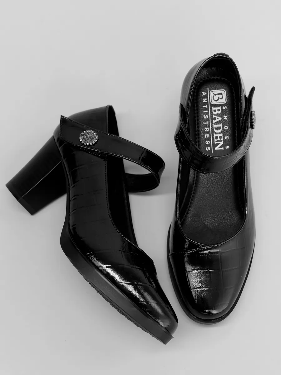 Туфли женские натуральная кожа лаковые мери джейн CV312-021