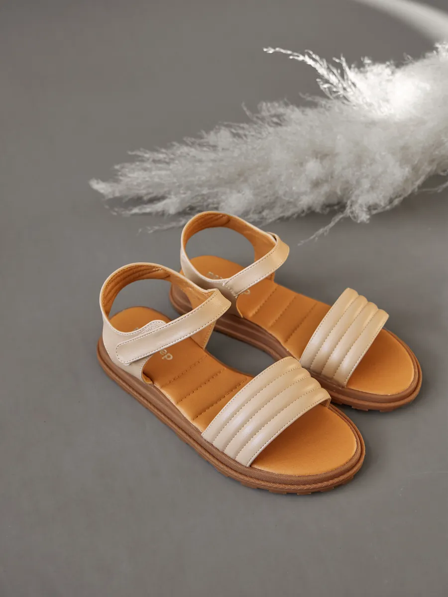 Босоножки женские летние на танкетке бежевые 51-BKO1-46-108k