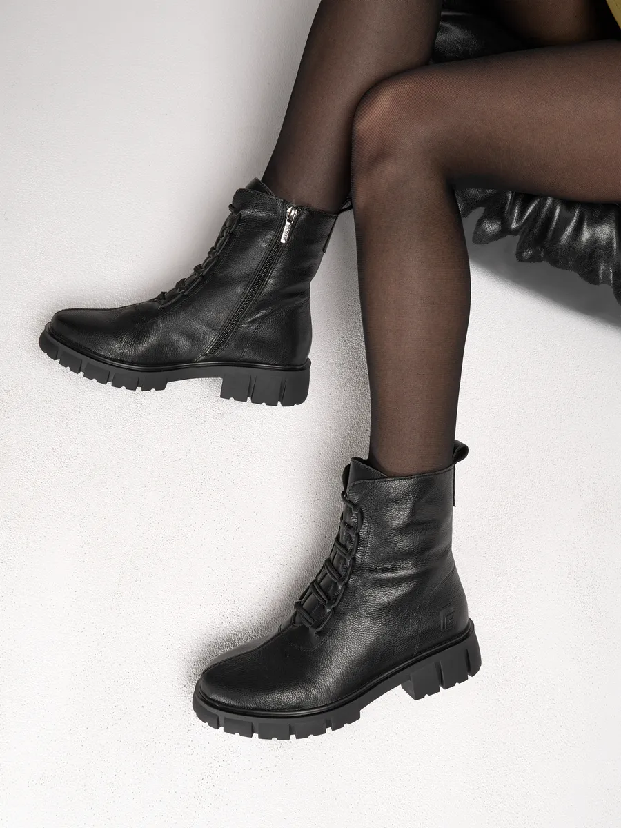 Ботинки женские зимние натуральная кожа на платформе высокие C1039-030