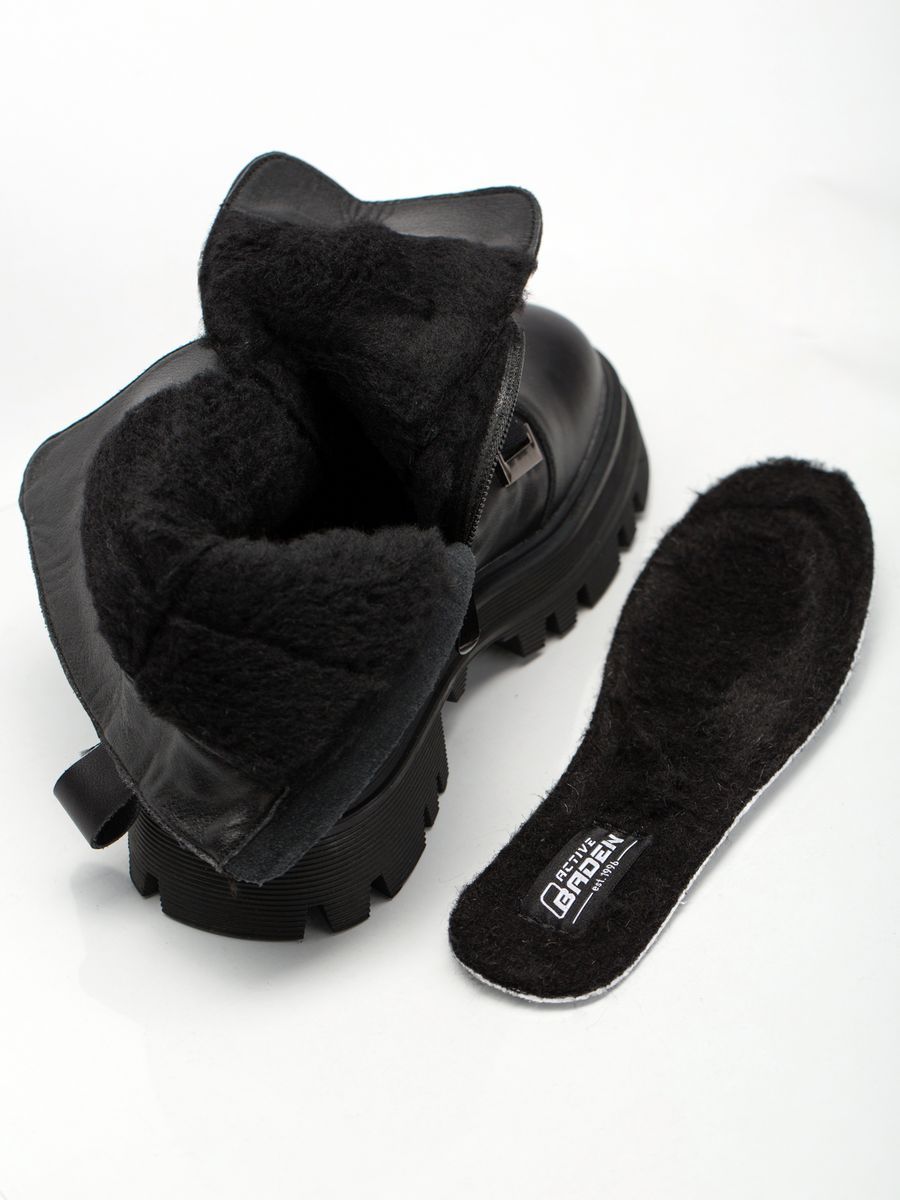 Ботинки зимние натуральная кожа на каблуке KPS005-040K