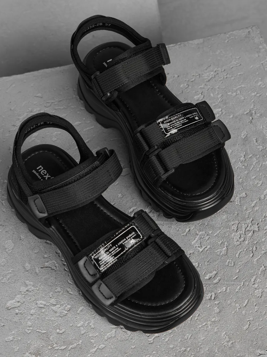 Босоножки женские летние на платформе черные JYM2332-2B