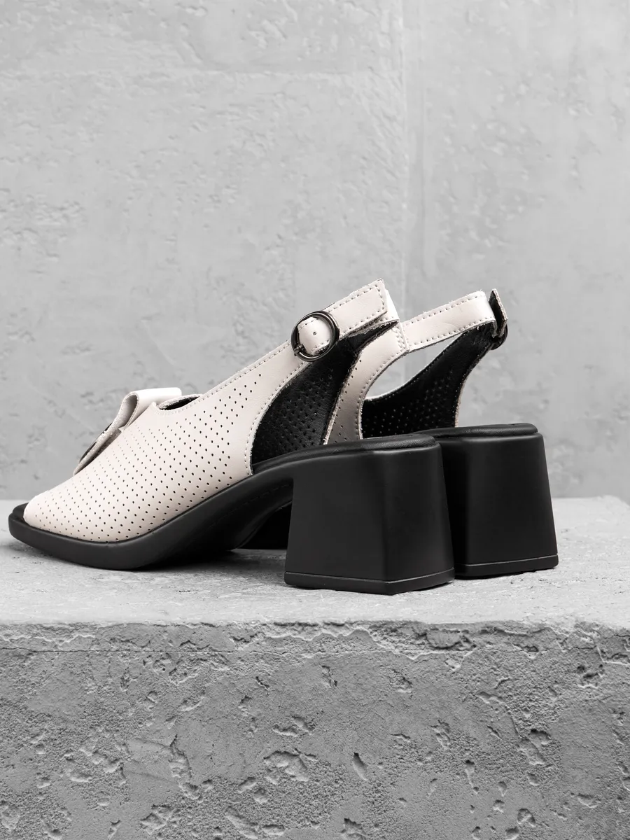 Босоножки слингбэки женские летние натуральная кожа 31F5-36-021