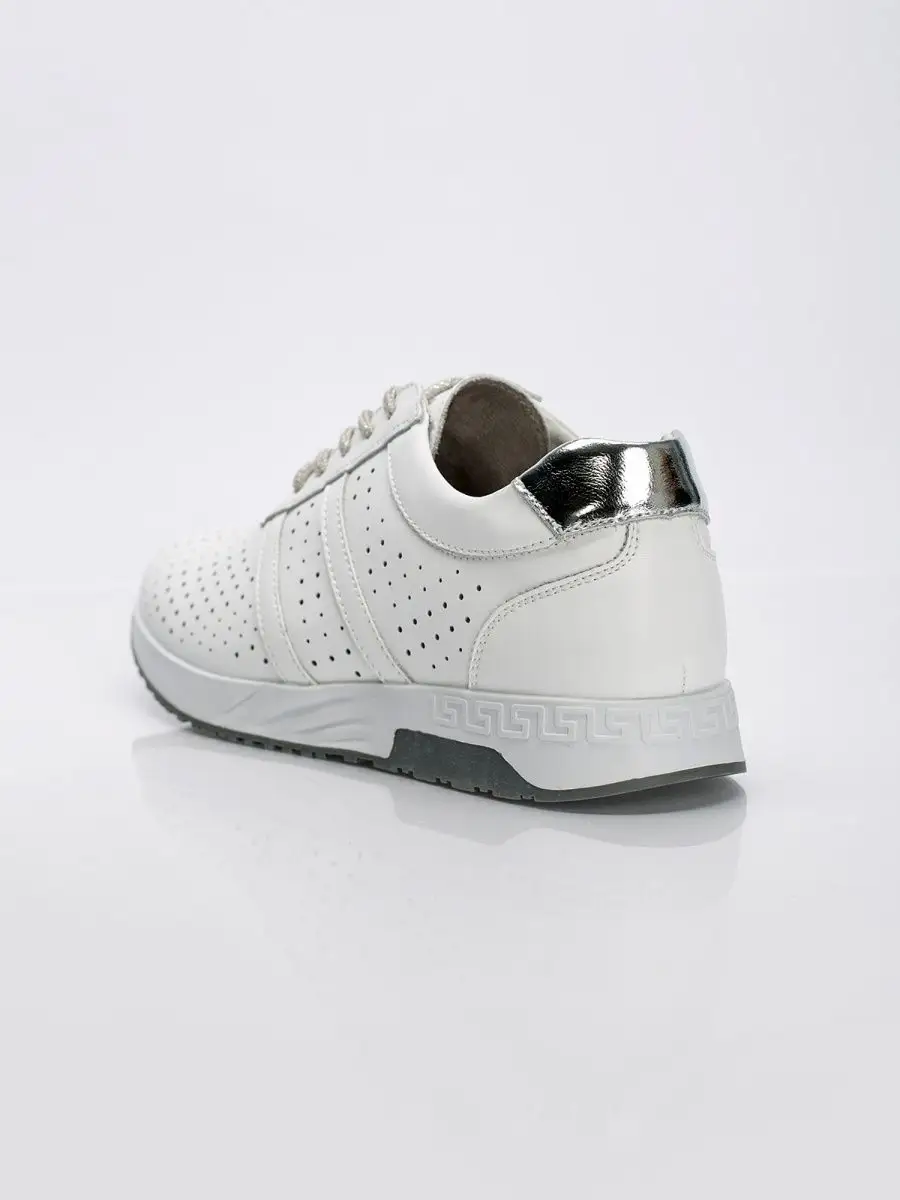 Кроссовки женские летние белые натуральная кожа RN020-022