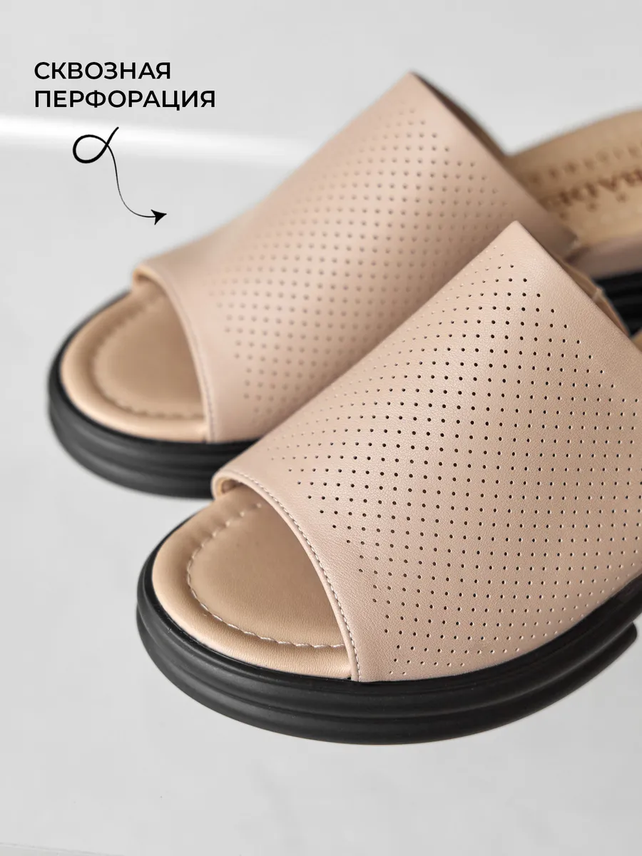 Сабо женские кожаные натуральные летние на платформе DL005-052