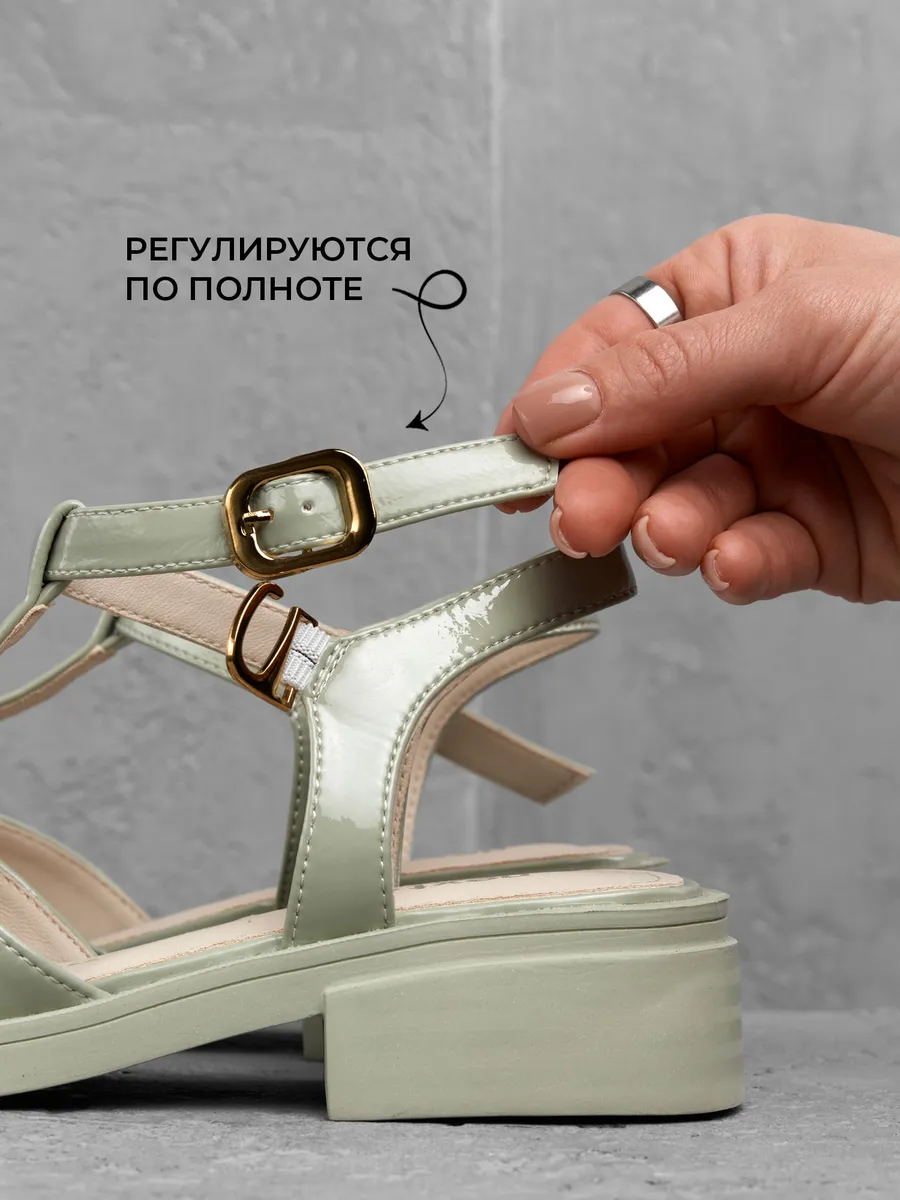 Босоножки женские летние натуральная кожа лаковые 31V20-9-013