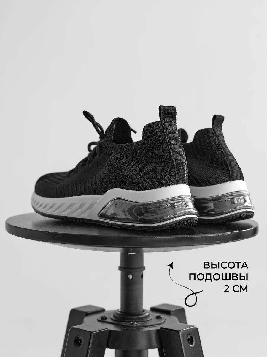 Кроссовки женские летние черные дышащие TEX-13-3