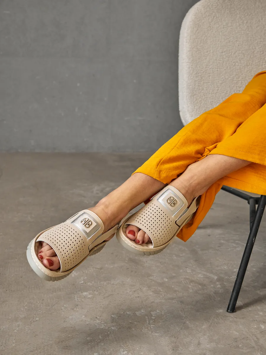 Босоножки женские летние без каблука натуральная кожа FB298-021k