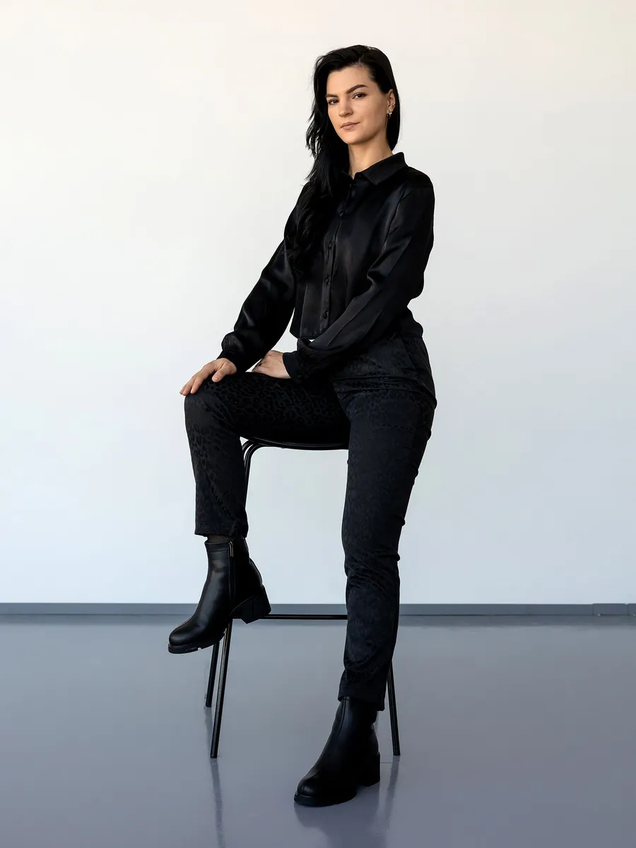 Ботинки женские зимние на каблуке натуральная кожа U510-010