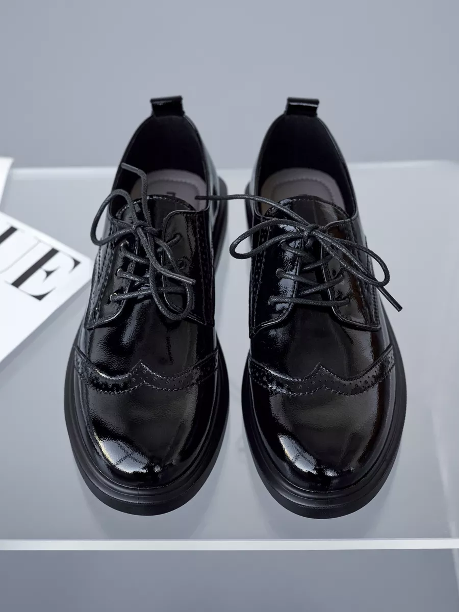 Туфли броги женские на низком каблуке натуральная кожа 42-TZU9-1-501k