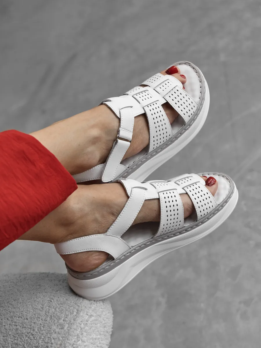 Босоножки женские летние натуральная кожа UYI-51659-1B-SPk