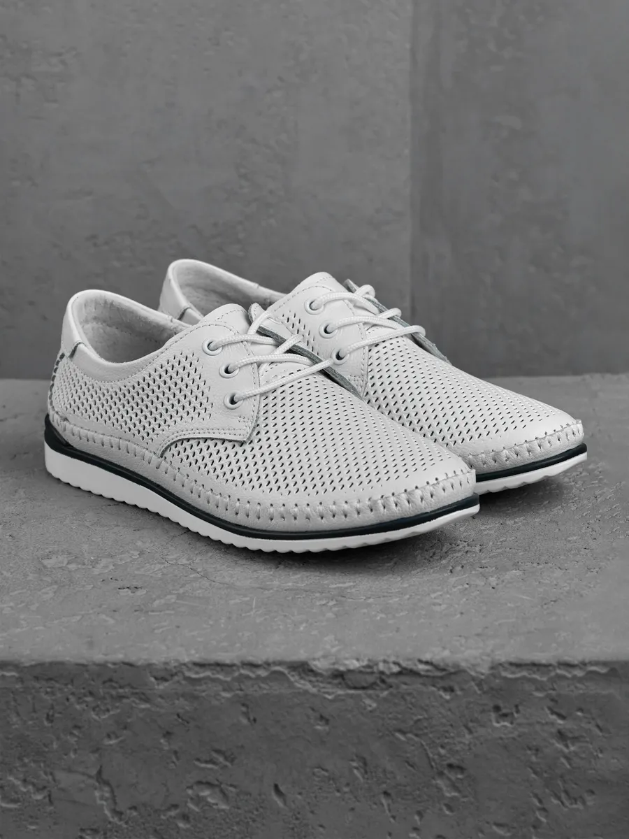 Мокасины женские летние натуральная кожа дышащие 41-TPY4-25-112