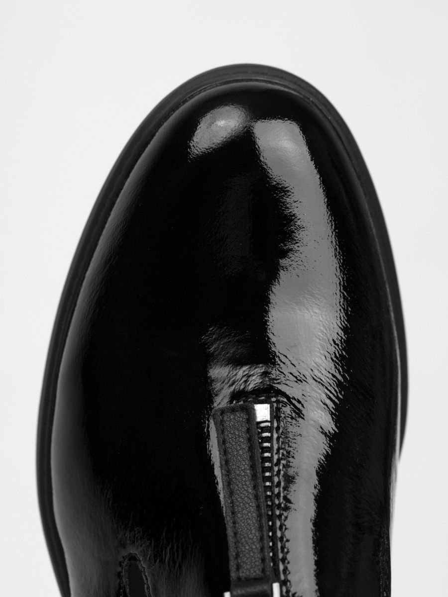 Туфли лоферы женские натуральная кожа осенние черные U326-011B