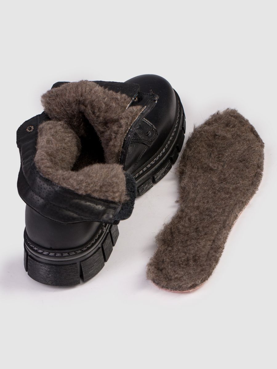 Ботинки зимние натуральная кожа на шнурках WM004-013