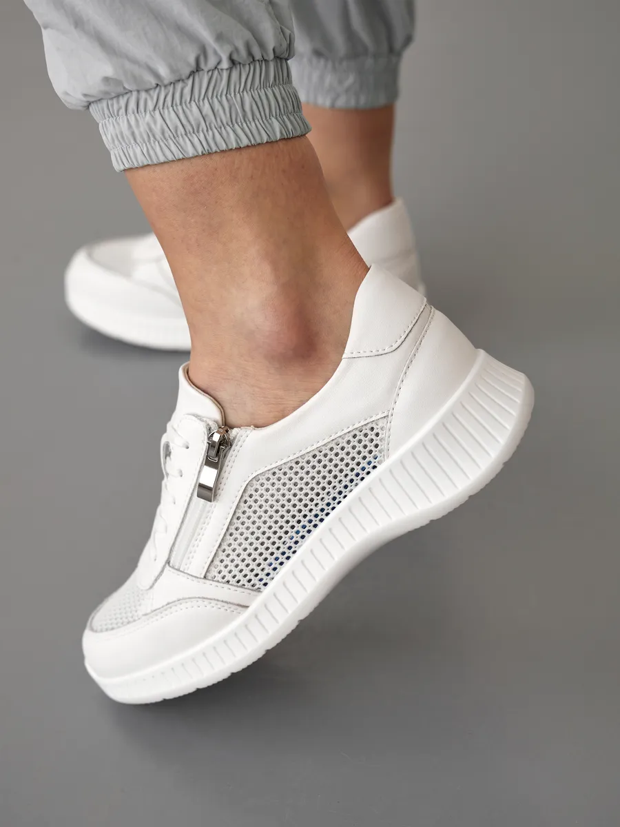 Кроссовки летние натуральная кожа дышащие RN160-012