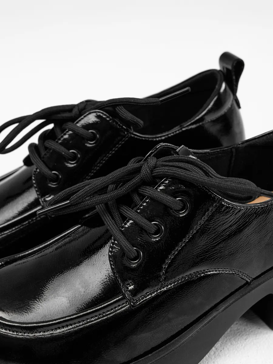 Туфли женские осенние на низком каблуке натуральная кожа 25-TZU9-6-501