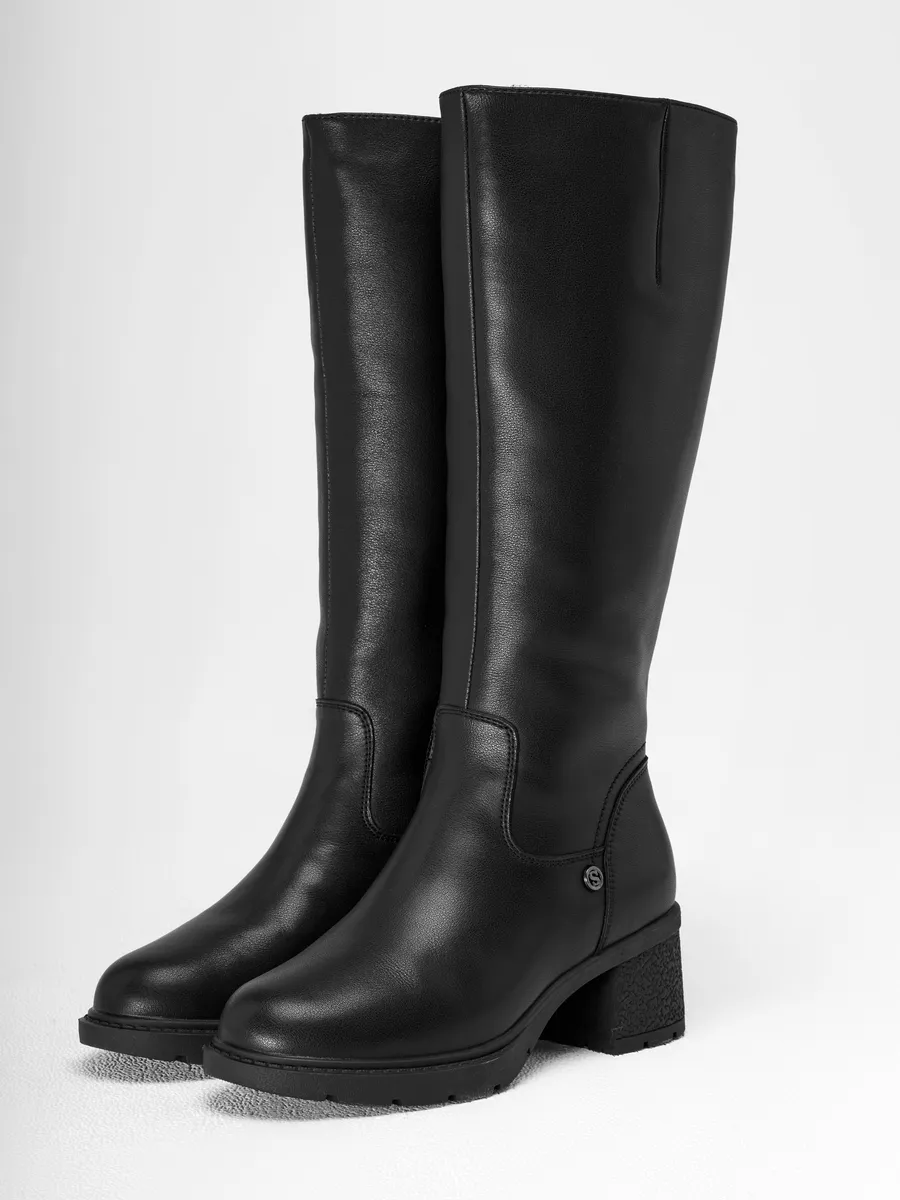 Сапоги женские зимние натуральная кожа на каблуке 25-WPE29-15-101