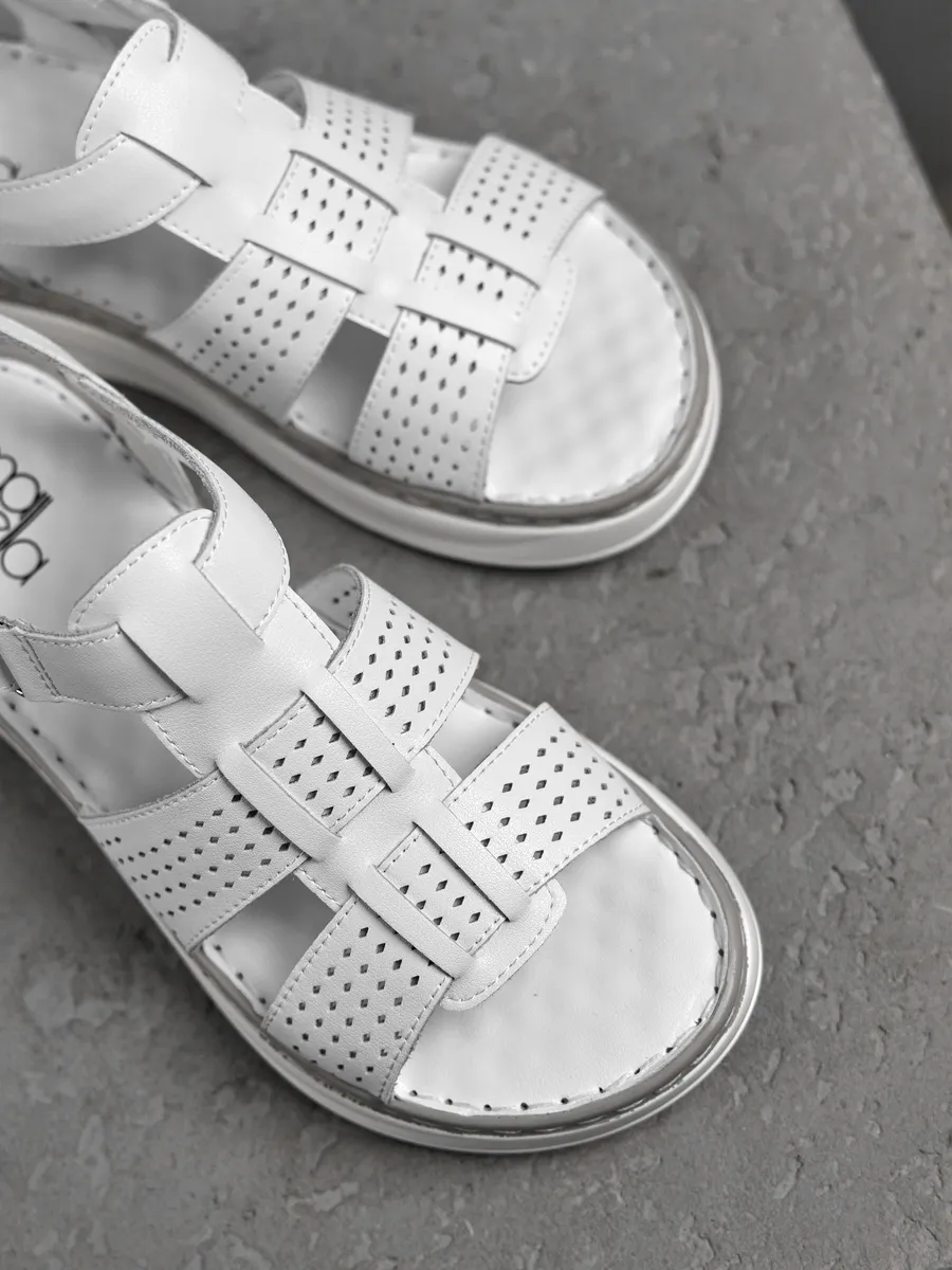 Босоножки женские летние натуральная кожа UYI-51659-1B-SPk