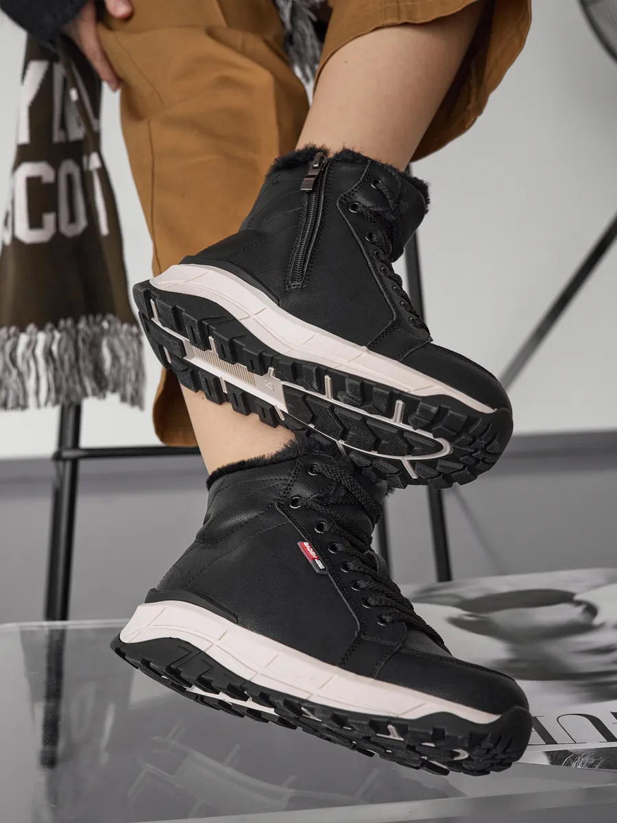 Ботинки женские зимние натуральная кожа на платформе RN207-061