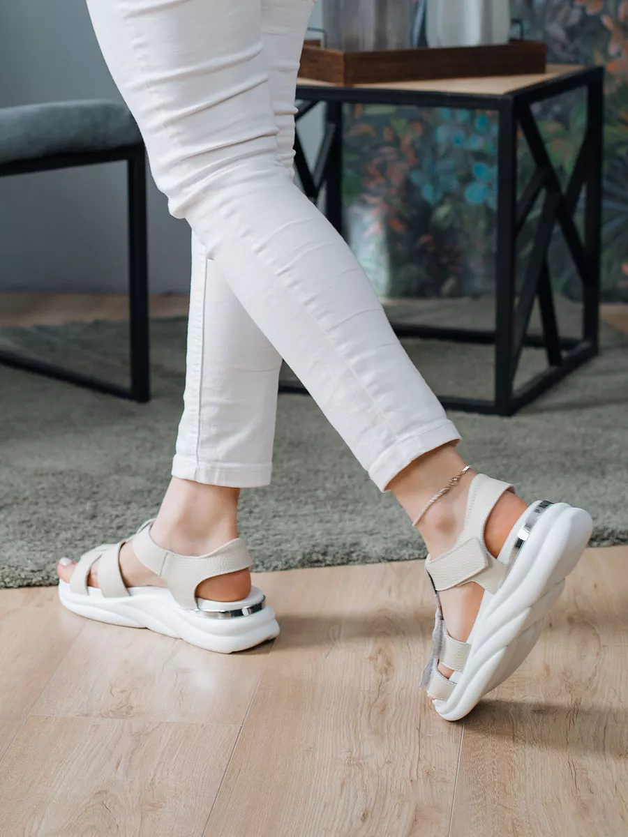 Босоножки женские летние без каблука натуральная кожа L580-3-5