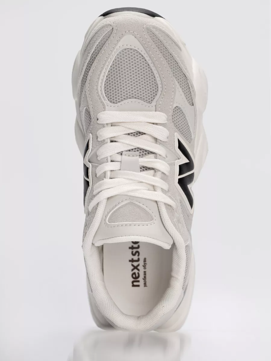 Кроссовки женские на платформе серые дышащие AA075-011K