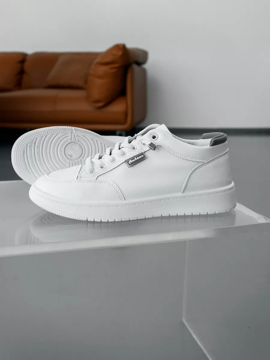 Кеды женские всесезонные белые натуральная кожа ZFS-MSM-1102-SUk