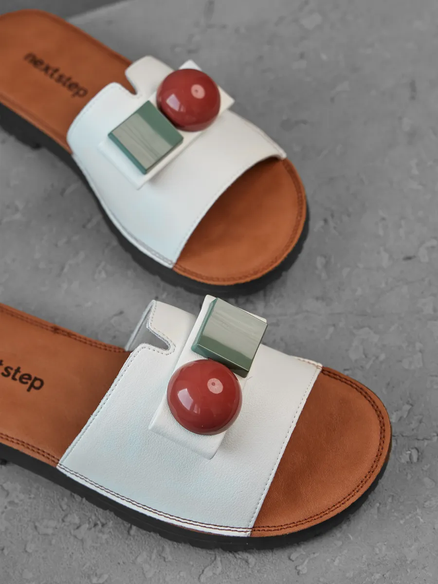 Сабо женские кожаные натуральные летние 12R9-21-112